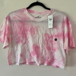 Hollister Tie dye Tee - Pink & White - XS